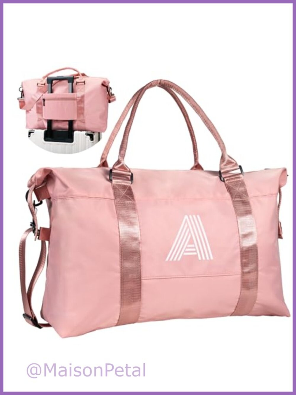 Initial Travel Duffel Bag Weekender Carry On Gym Tote